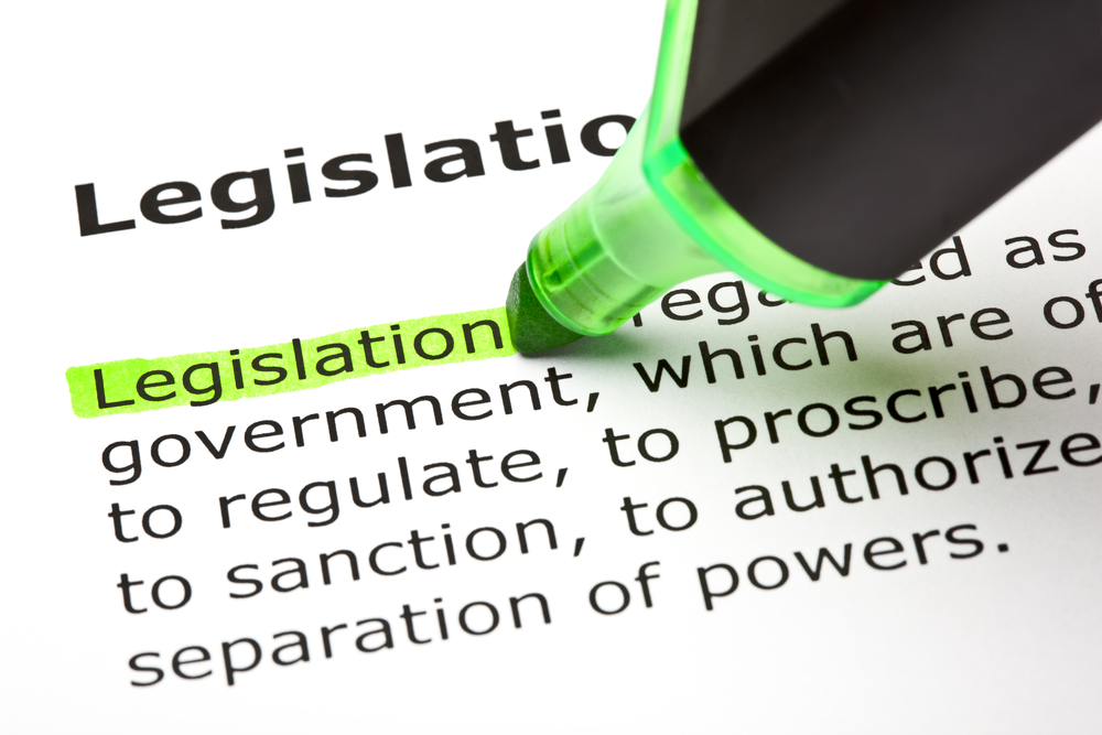 The word "Legislation" highlighted in green,  under the heading "Legislation"